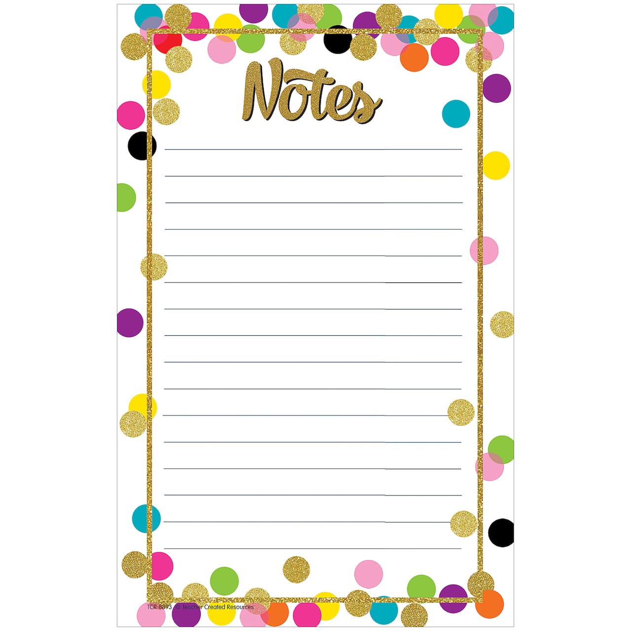 Confetti Notepad, Pack of 6